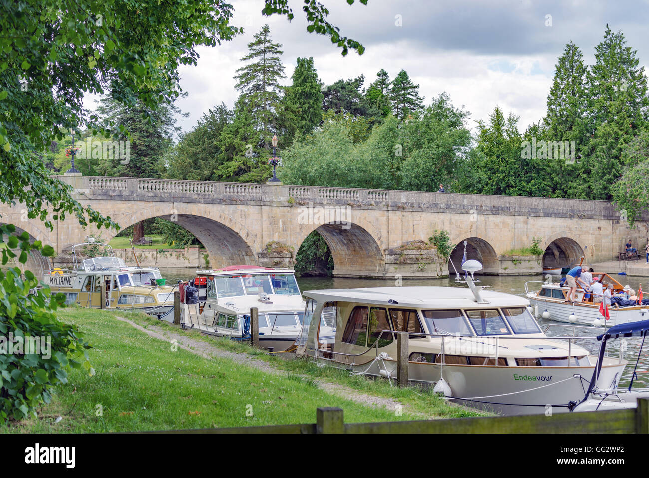 Wallingford bridge over the River Thames in South Oxfordshire Stock Photo