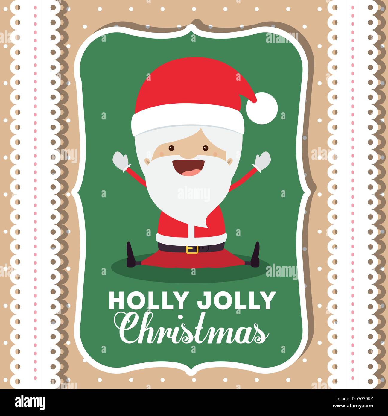 santa claus cute frame character icon Stock Vector Image & Art - Alamy