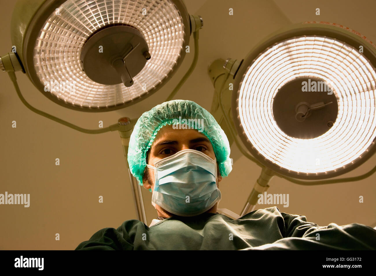Surgeon in the operation theatre Stock Photo
