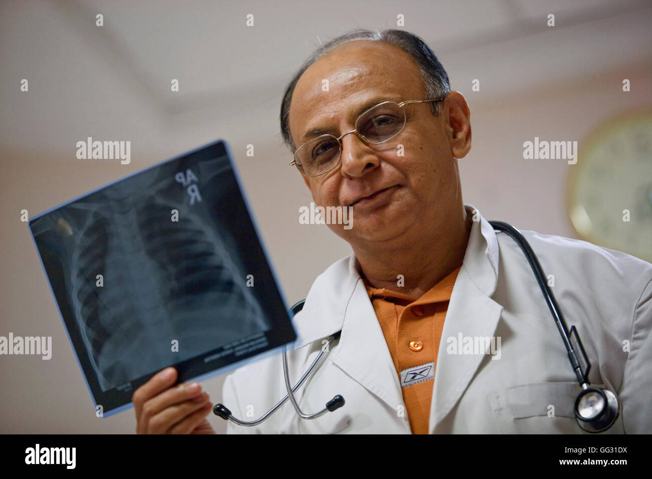 A doctor examining the XRay sheet Stock Photo Alamy