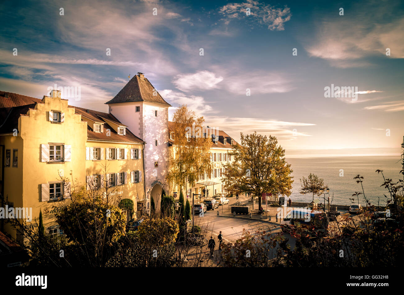 Meersburg on Lake Constance / Bodensee in summer Stock Photo