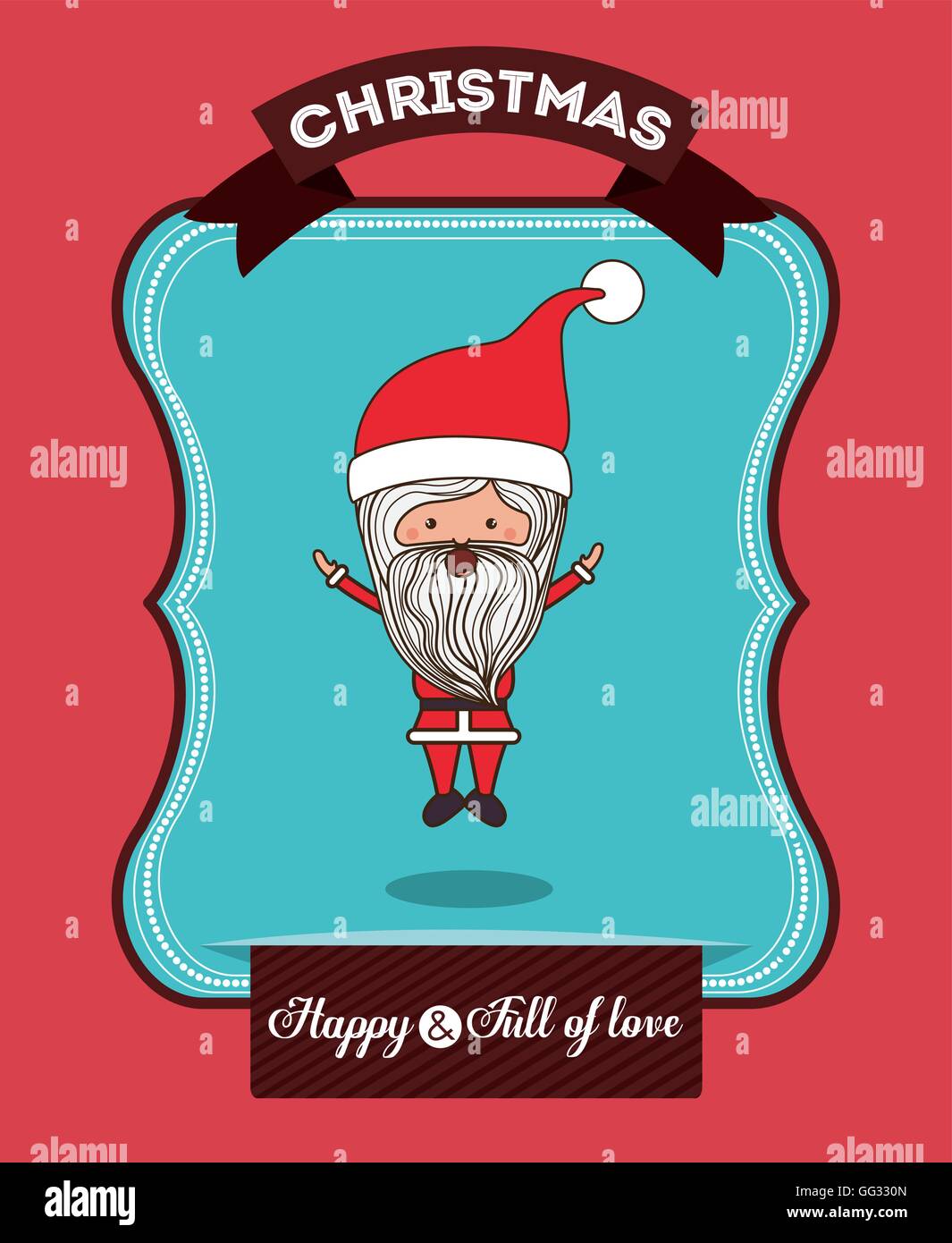 santa claus cute frame character icon Stock Vector Image & Art - Alamy