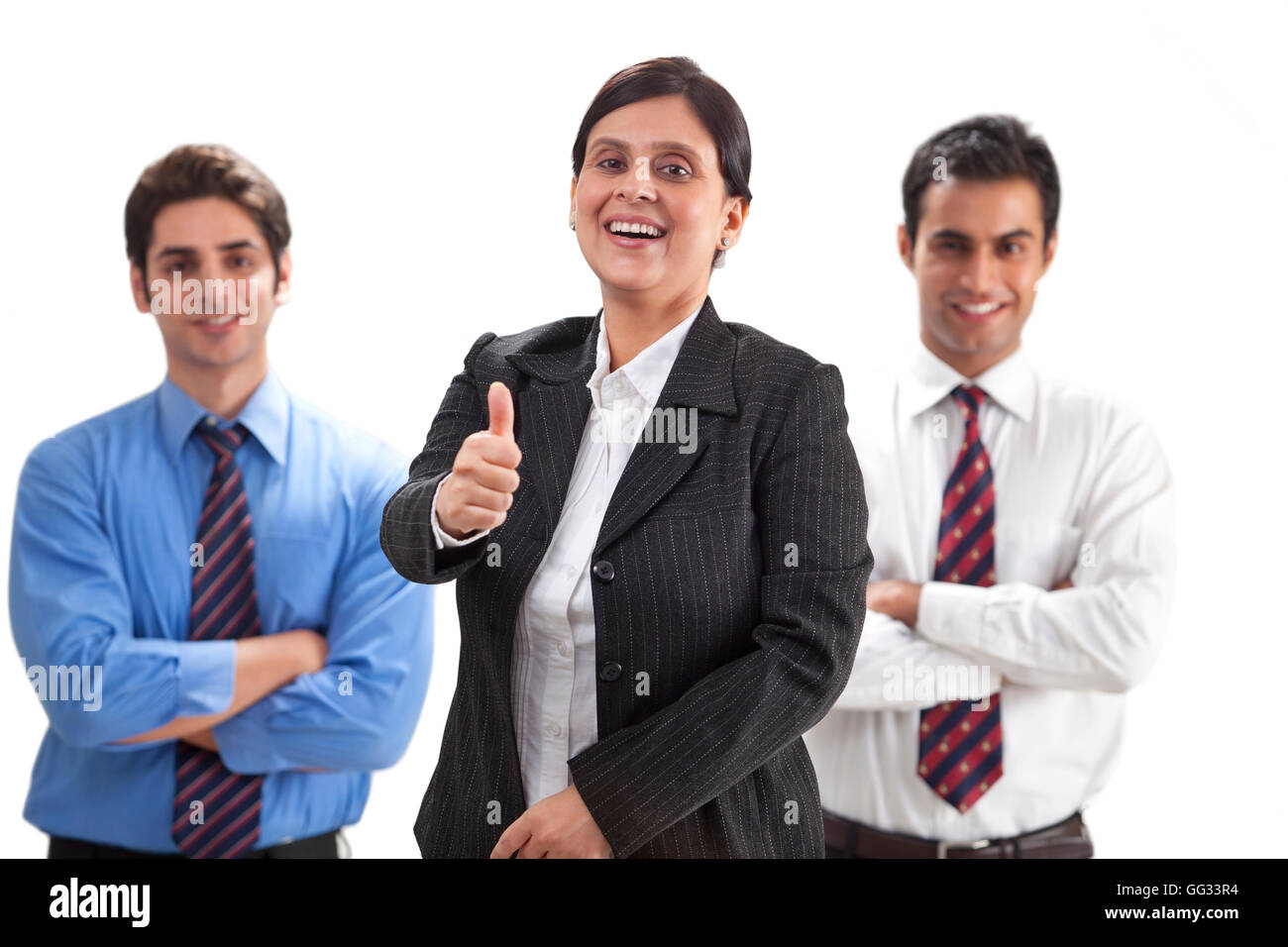 Positive businesswoman with her team Stock Photo - Alamy