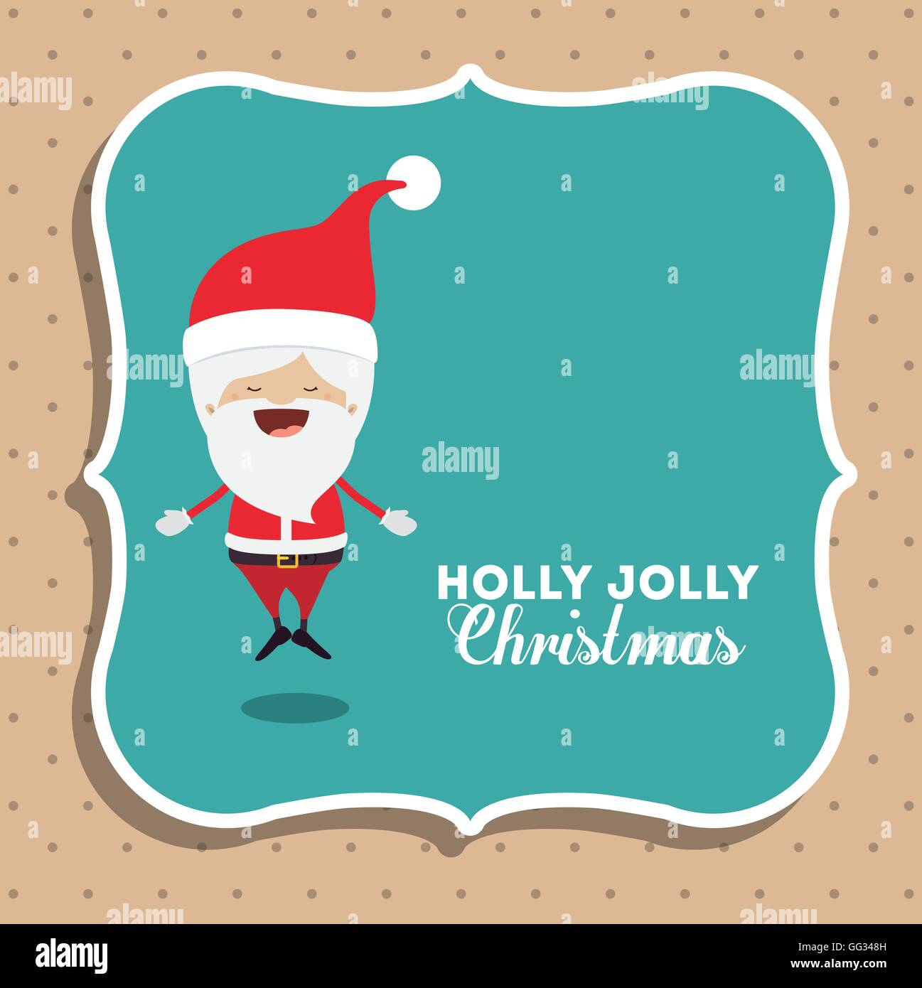 santa claus cute frame character icon Stock Vector Image & Art - Alamy