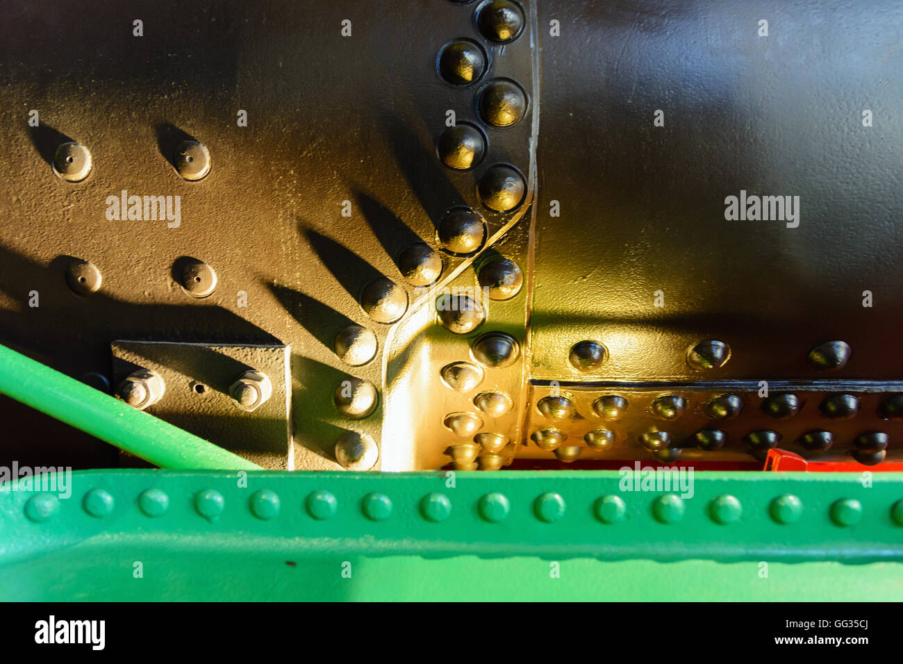 Close-up of an old steam engine Stock Photo - Alamy