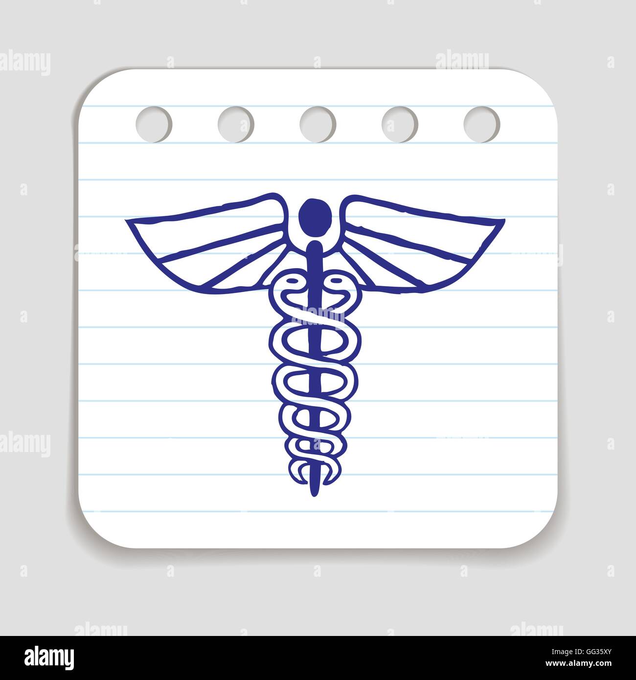 Caduceus medical icon hi-res stock photography and images - Alamy
