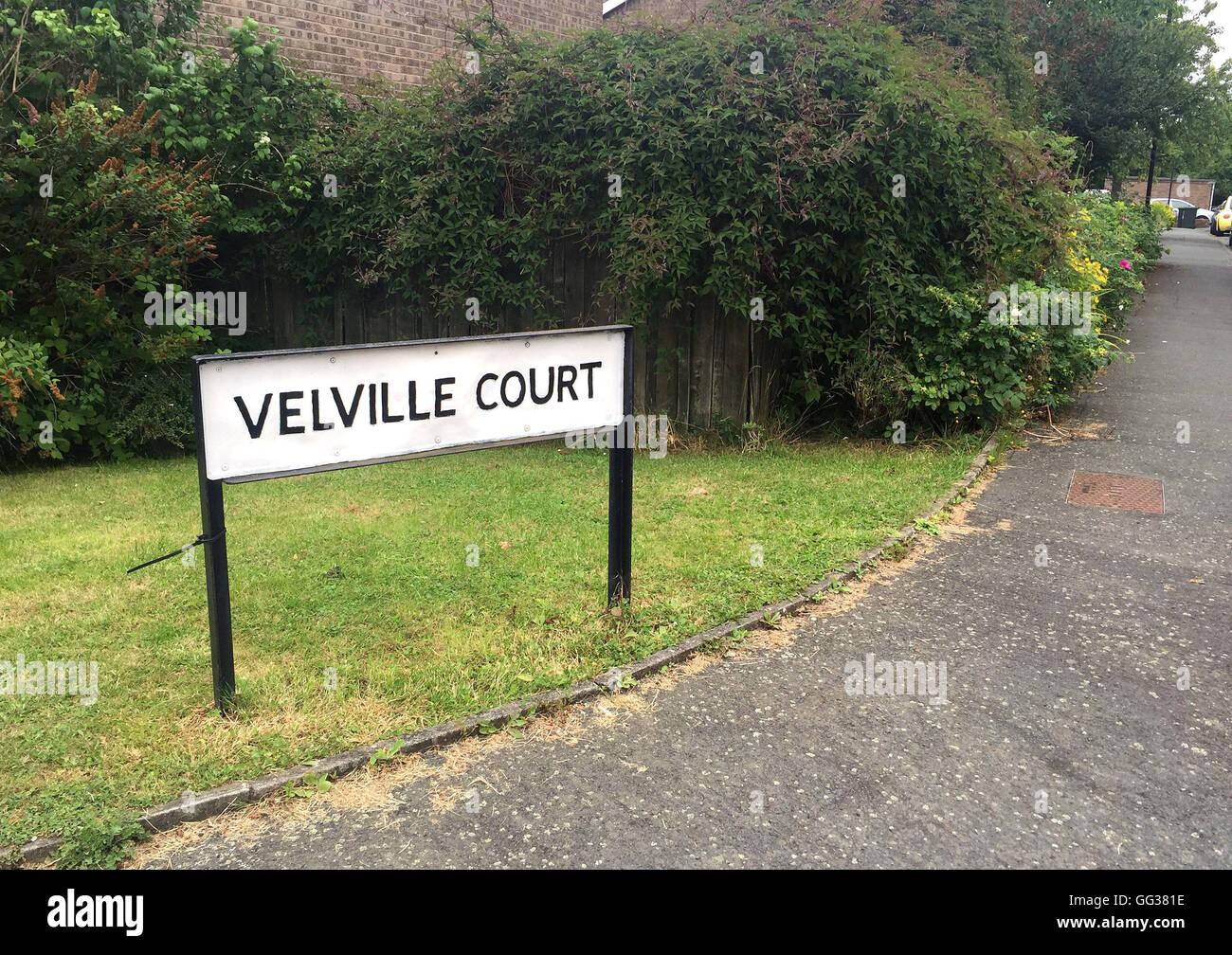 A general view of Velville Court in Newcastle upon Tyne, after a man and woman were arrested on suspicion of the murder of a 13-week-old baby boy. Stock Photo