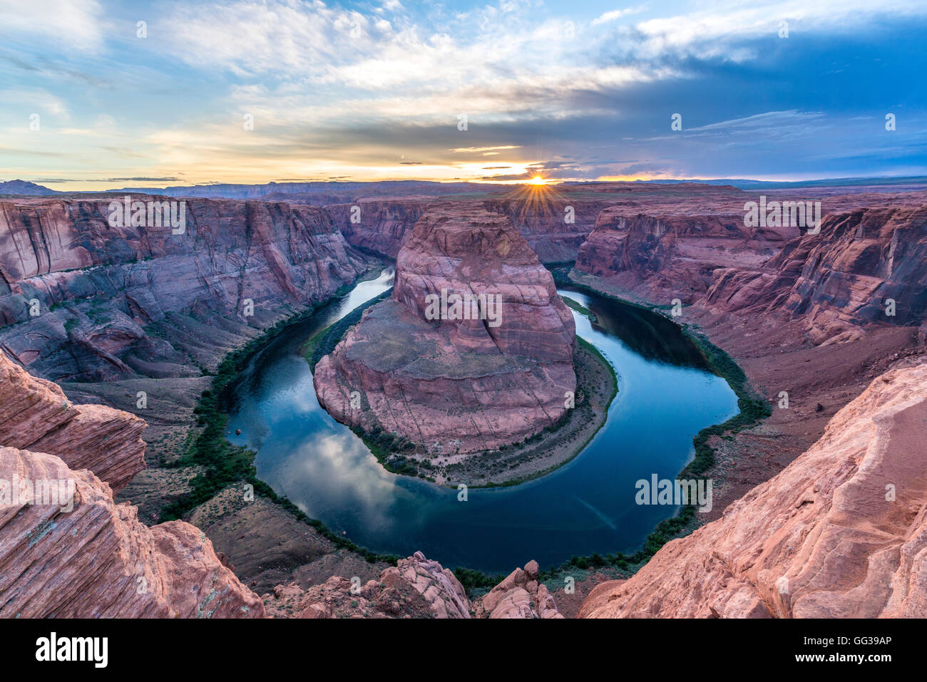 Horseshoe Bend, Colorado River, Arizona, USA Stock Photo