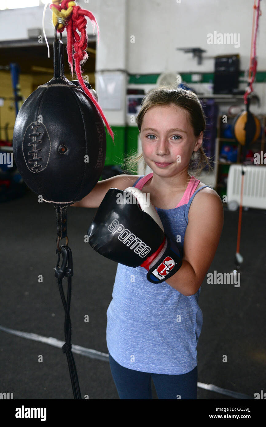 Little Girl Boxing Hi Res Stock Photography And Images Alamy   A Young Girl Boxer Enjoying A Training Session At The Boxing Gym GG39JJ 