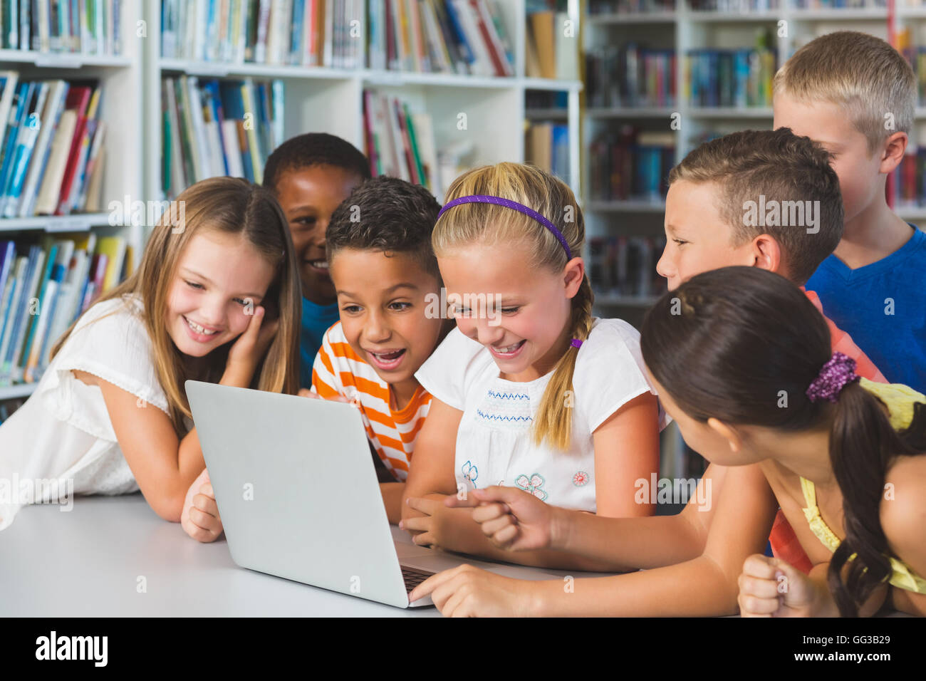 Laptop school uniform hi-res stock photography and images - Alamy