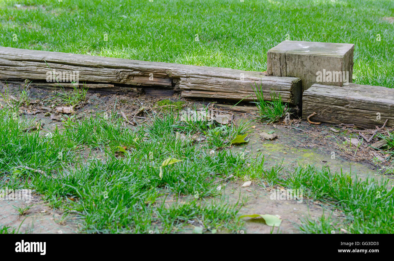 Rotten wooden fence post hi-res stock photography and images - Alamy