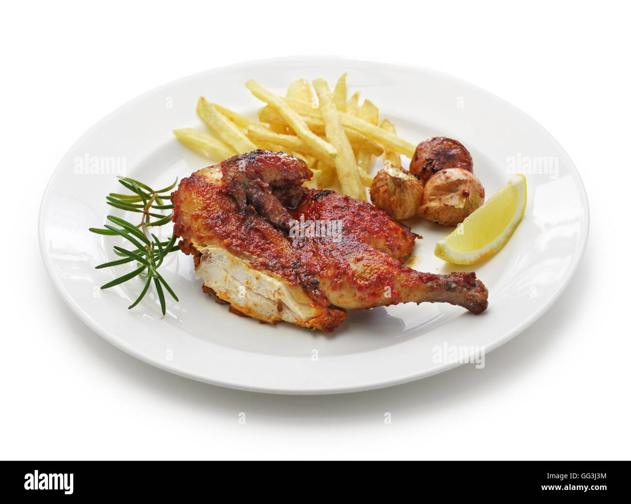 spicy piri piri chicken, portuguese cuisine Stock Photo