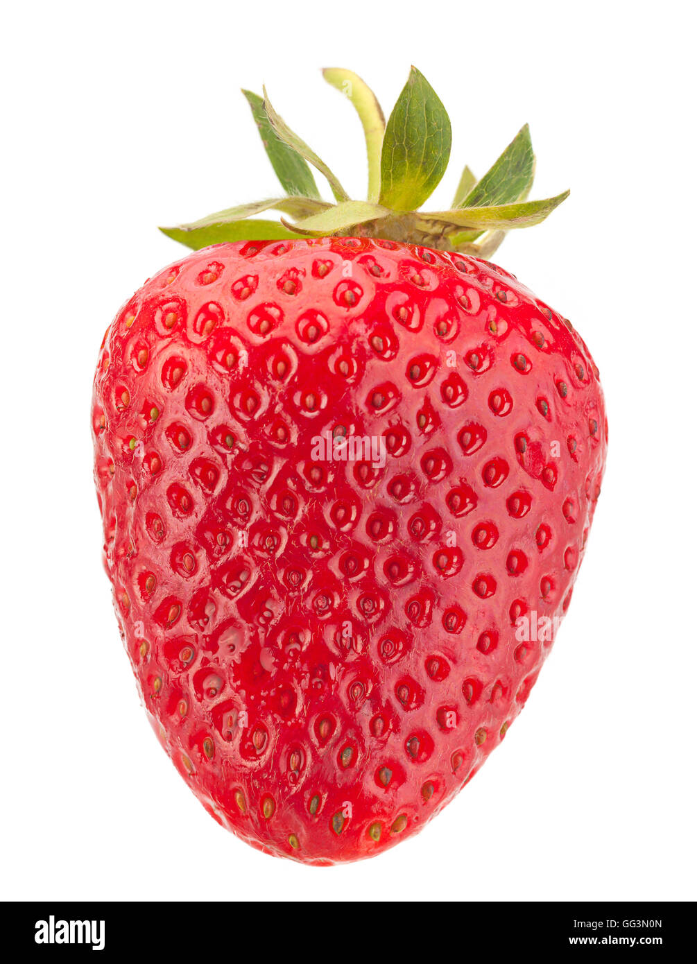 Strawberry fruit closeup isolated on white background Stock Photo - Alamy