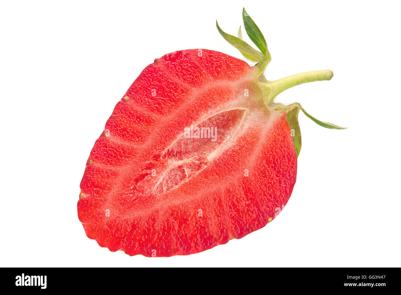 Strawberry fruit closeup isolated on white background Stock Photo - Alamy