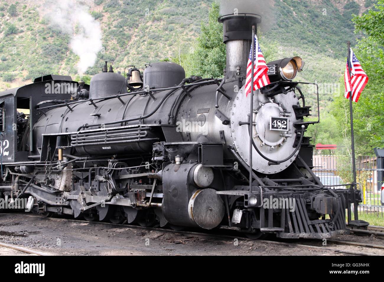 American Steam Locomotive #482 D&SNG Stock Photo