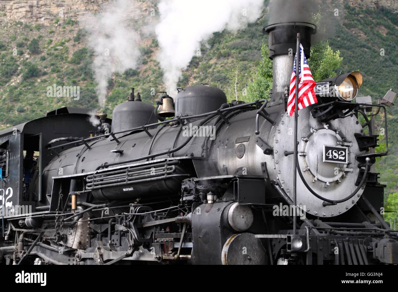 American Steam Locomotive #482 D&SNG Stock Photo