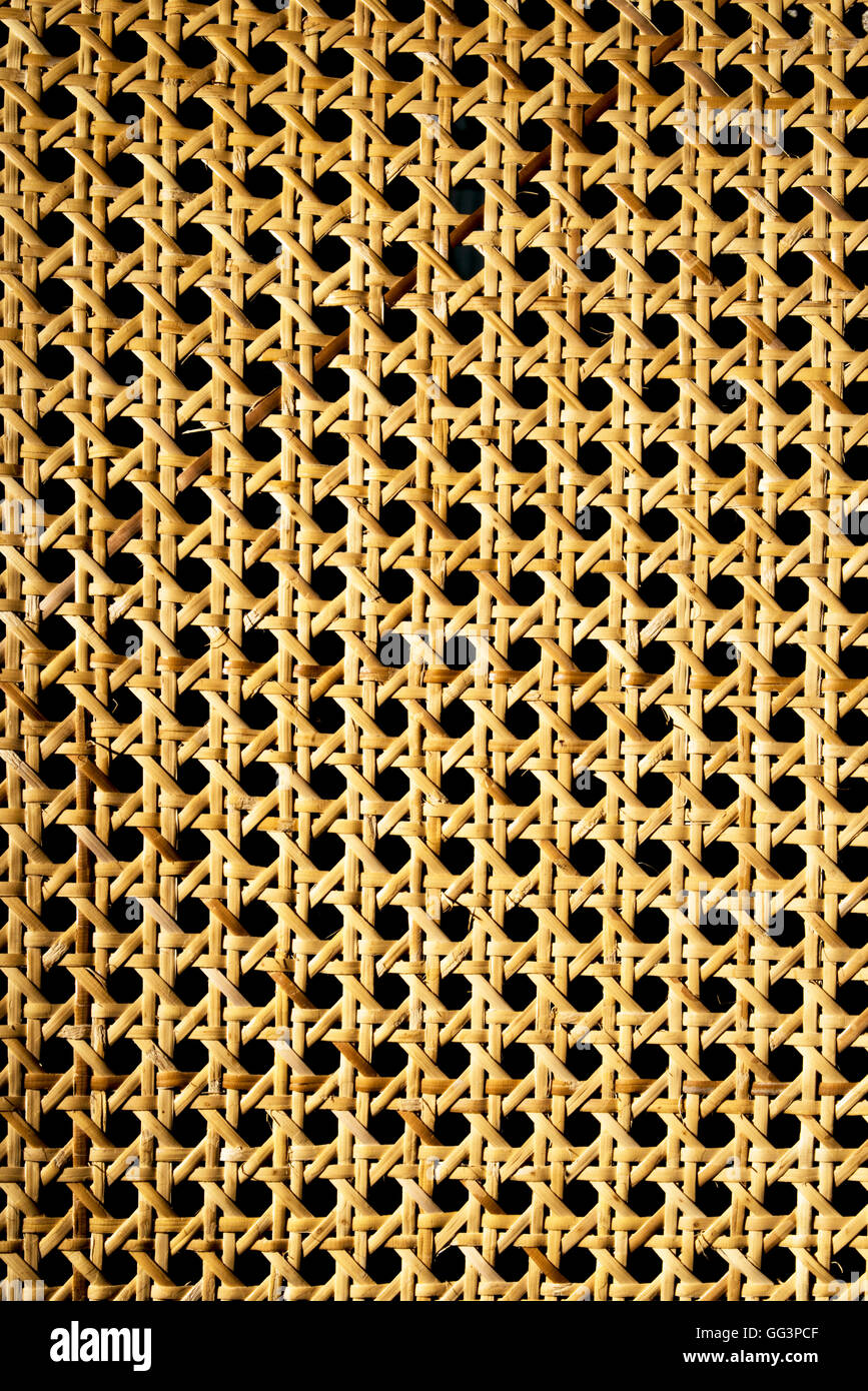 on black rattan texture for use as background Stock Photo