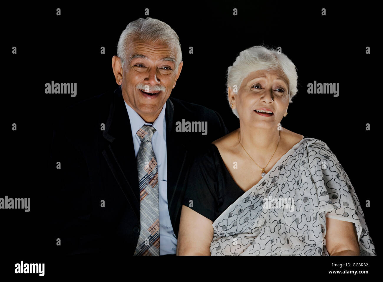 Portrait of an old couple Stock Photo