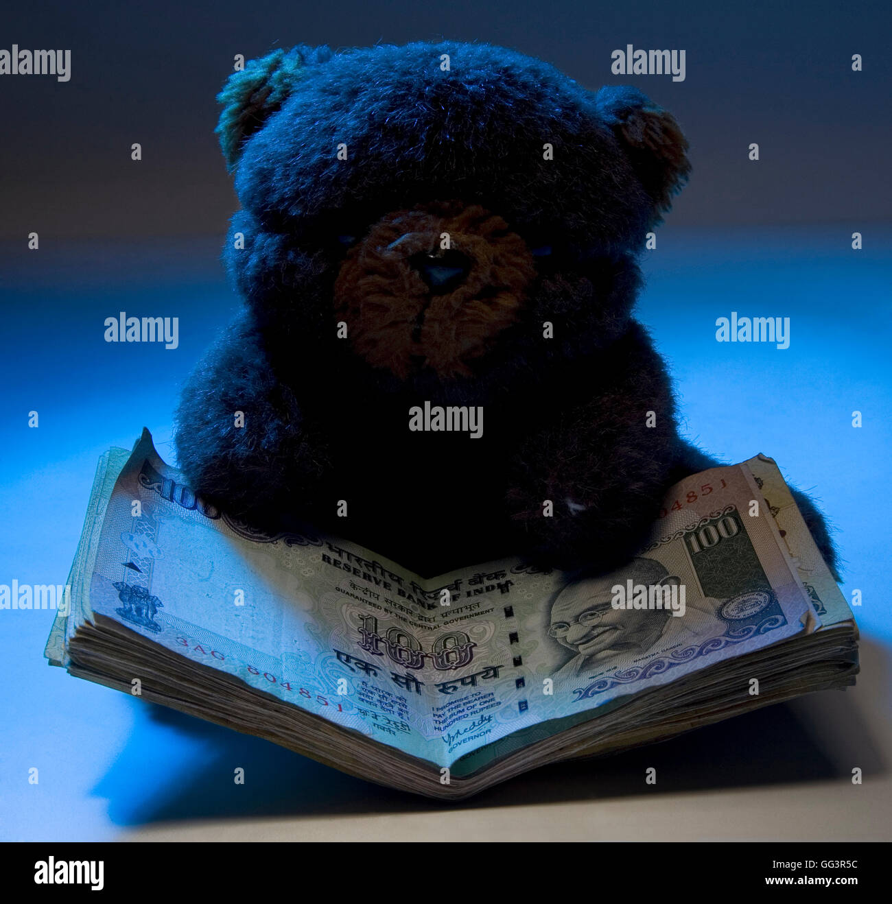 Teddy bear with money Stock Photo - Alamy