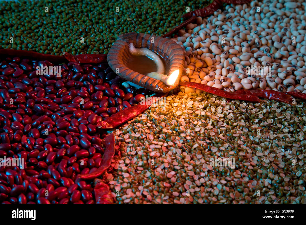 Indian pulses Stock Photo