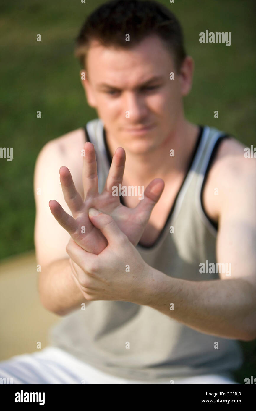 A form of acupressure Stock Photo Alamy
