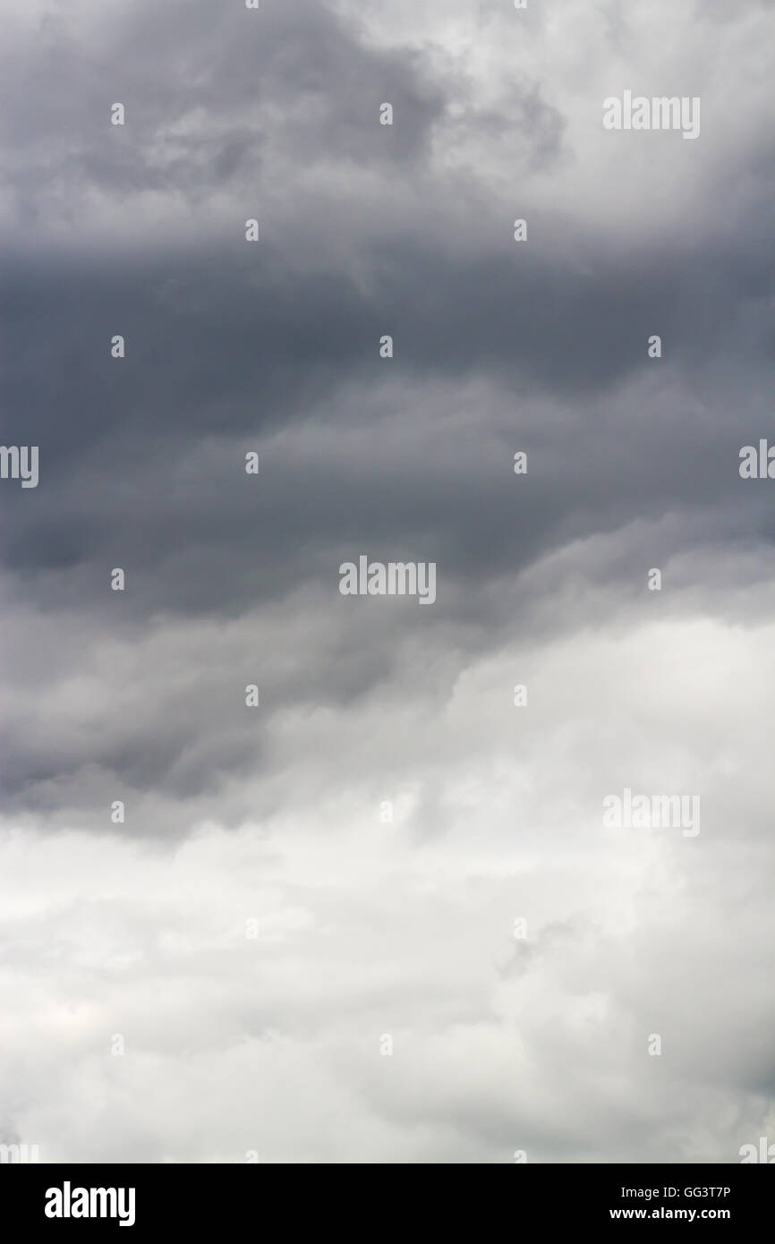 view of dark sky with overcast clouds before heavy rain Stock Photo - Alamy