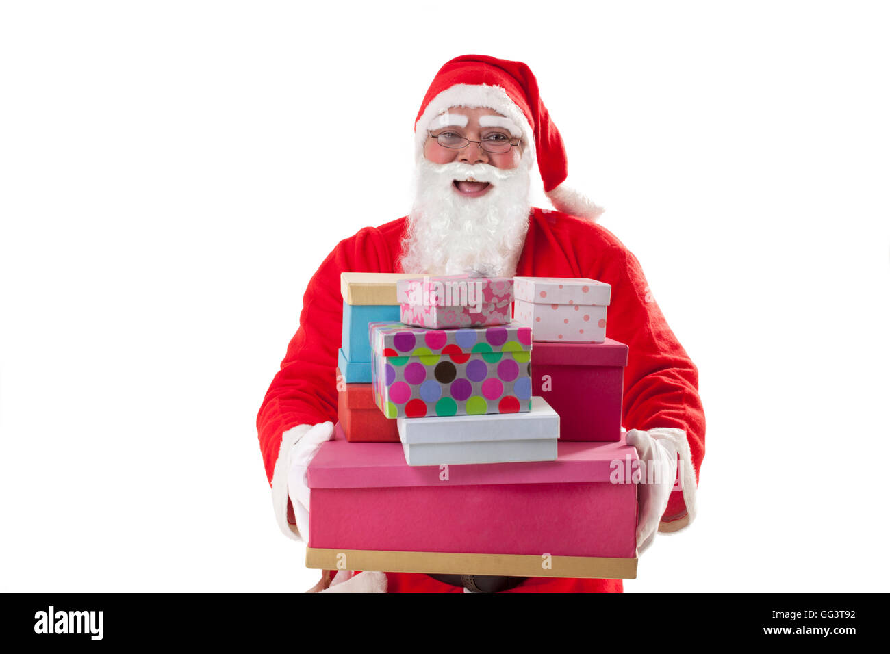 Santa carrying gifts hi-res stock photography and images - Alamy