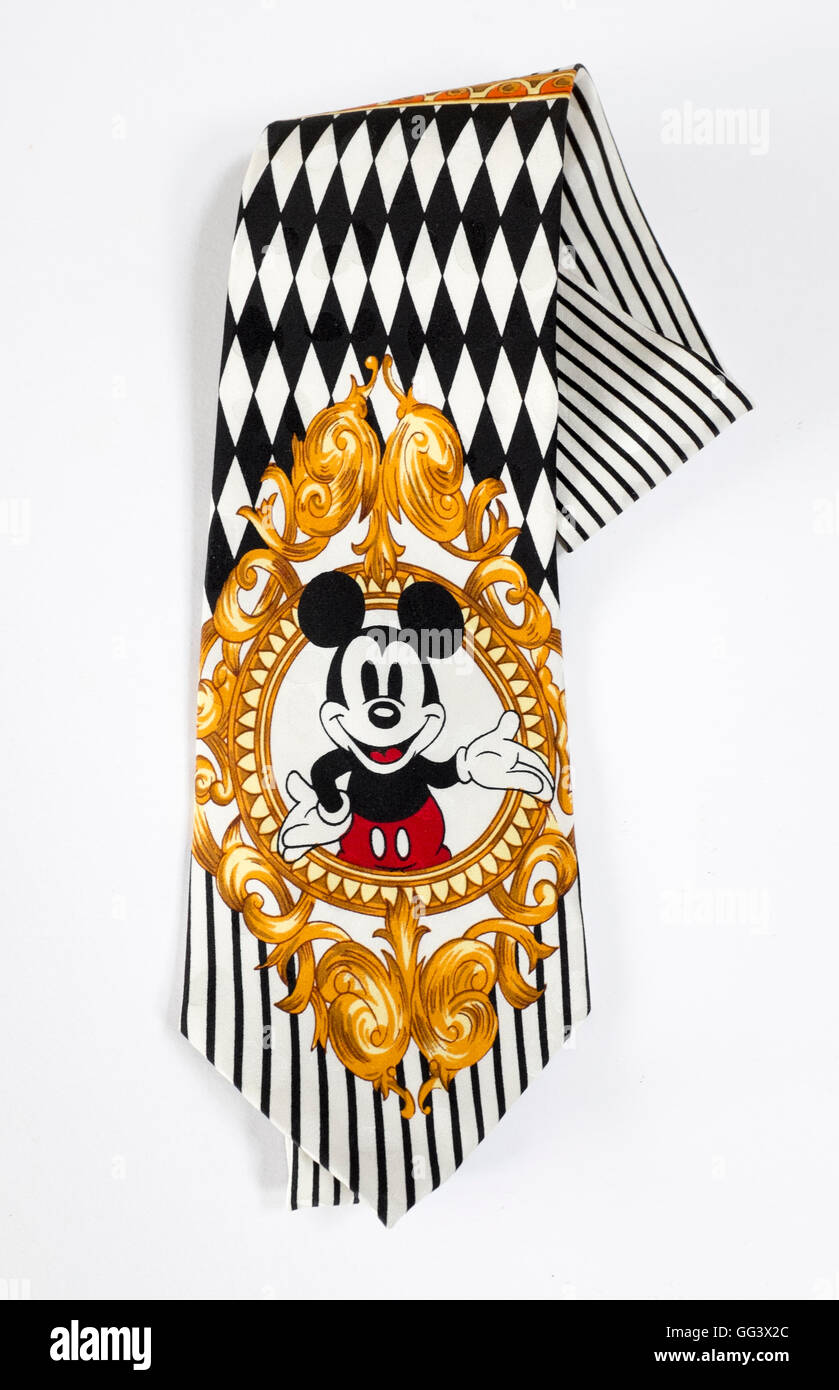 Vintage Mickey Mouse Silk Tie Stock Photo
