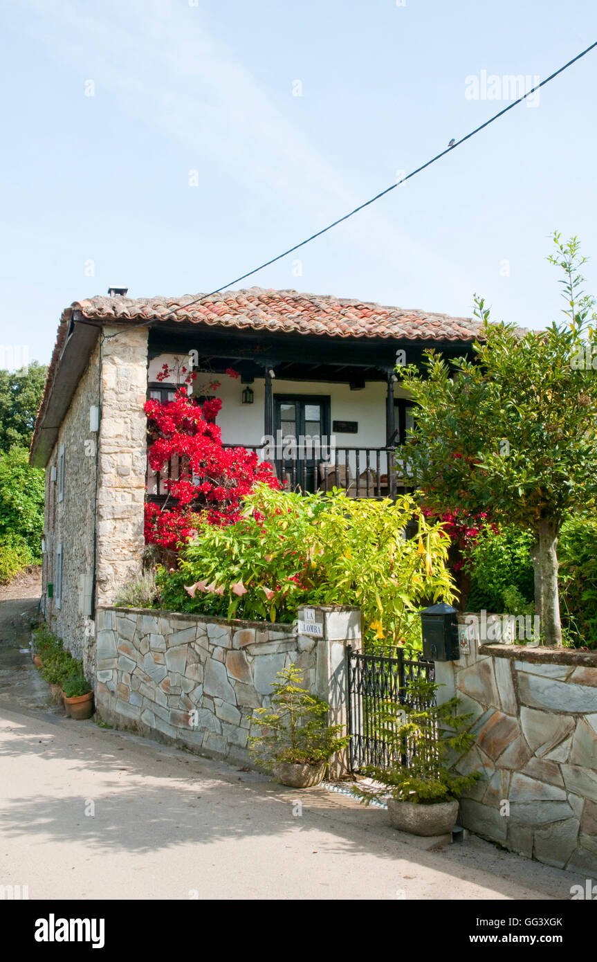 Typical house. Asturias, Spain. Stock Photo