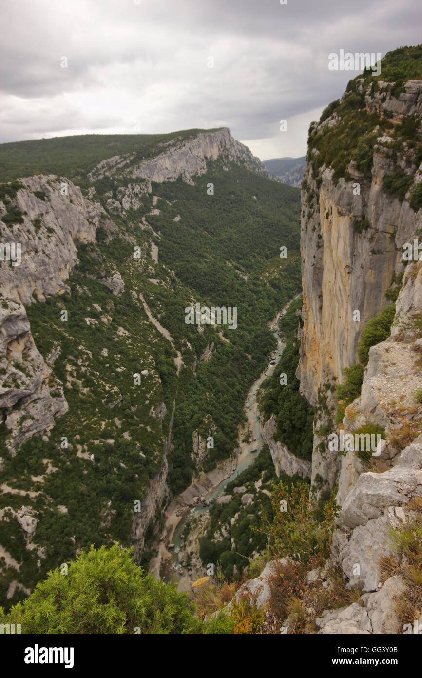 Gorges du Verdon from Belvedere de Trescaire on the Route des Cretes.  Provence, France Stock Photo - Alamy