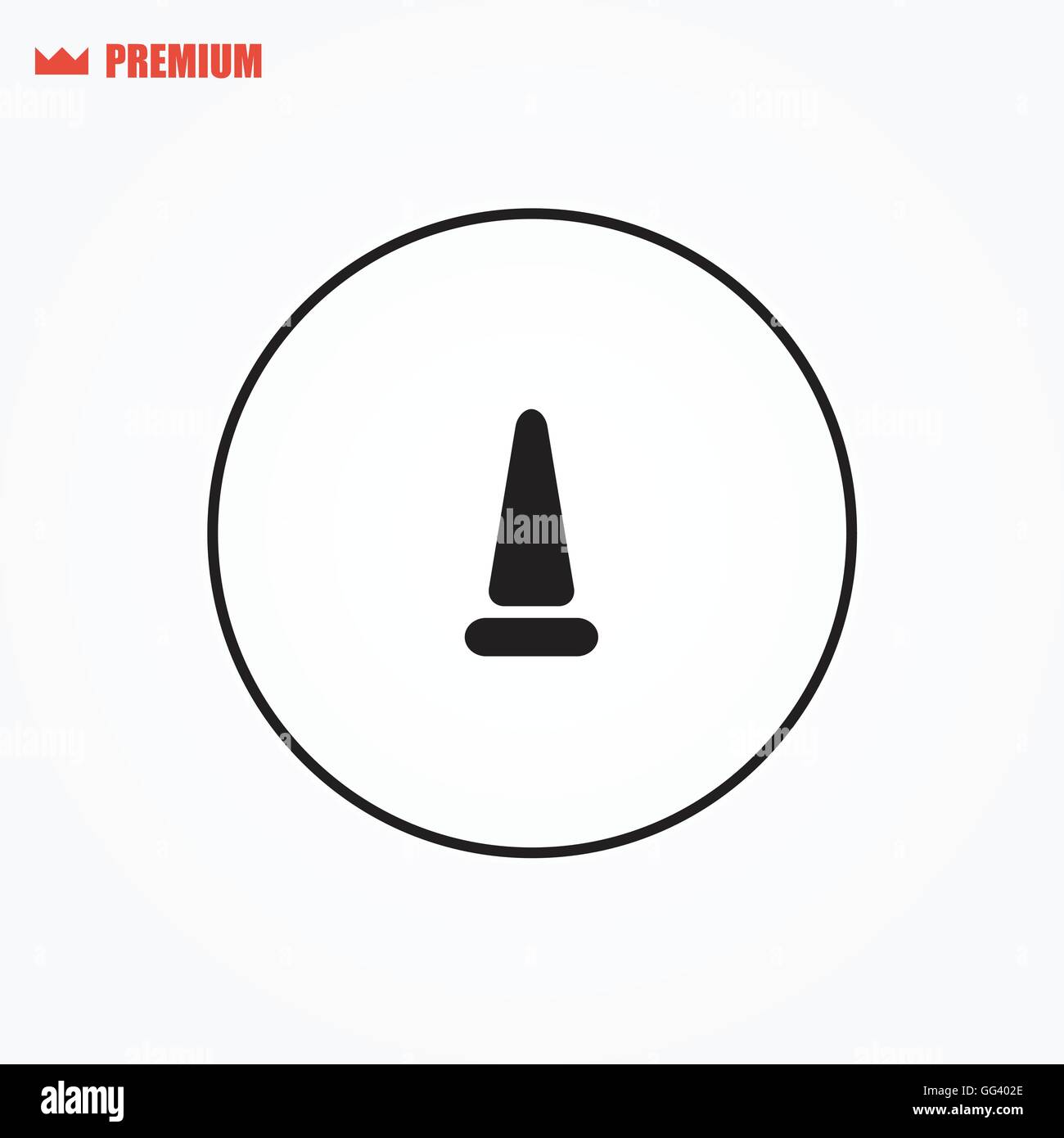 Traffic cone vector icon Stock Vector