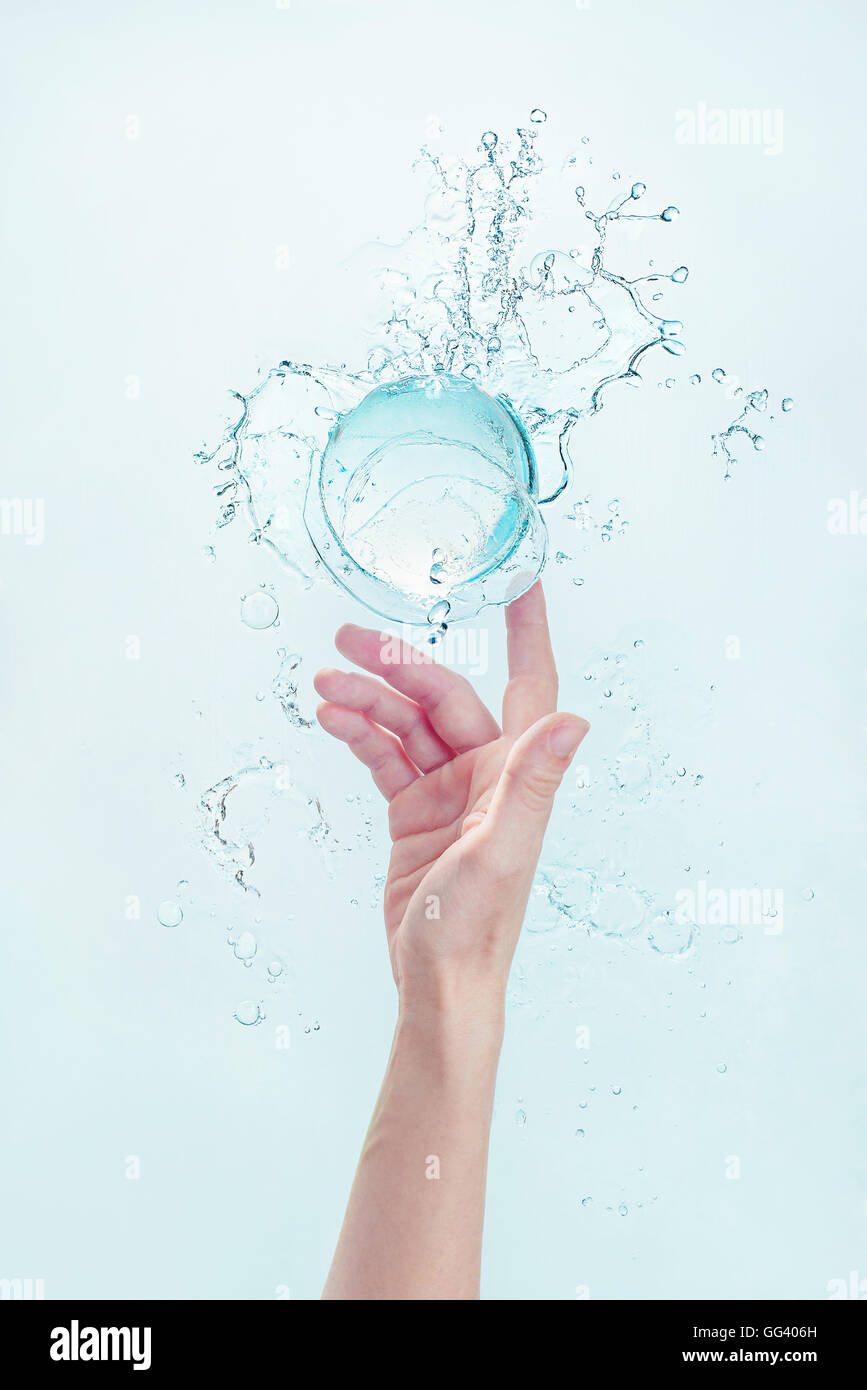 Controlling pure water Stock Photo