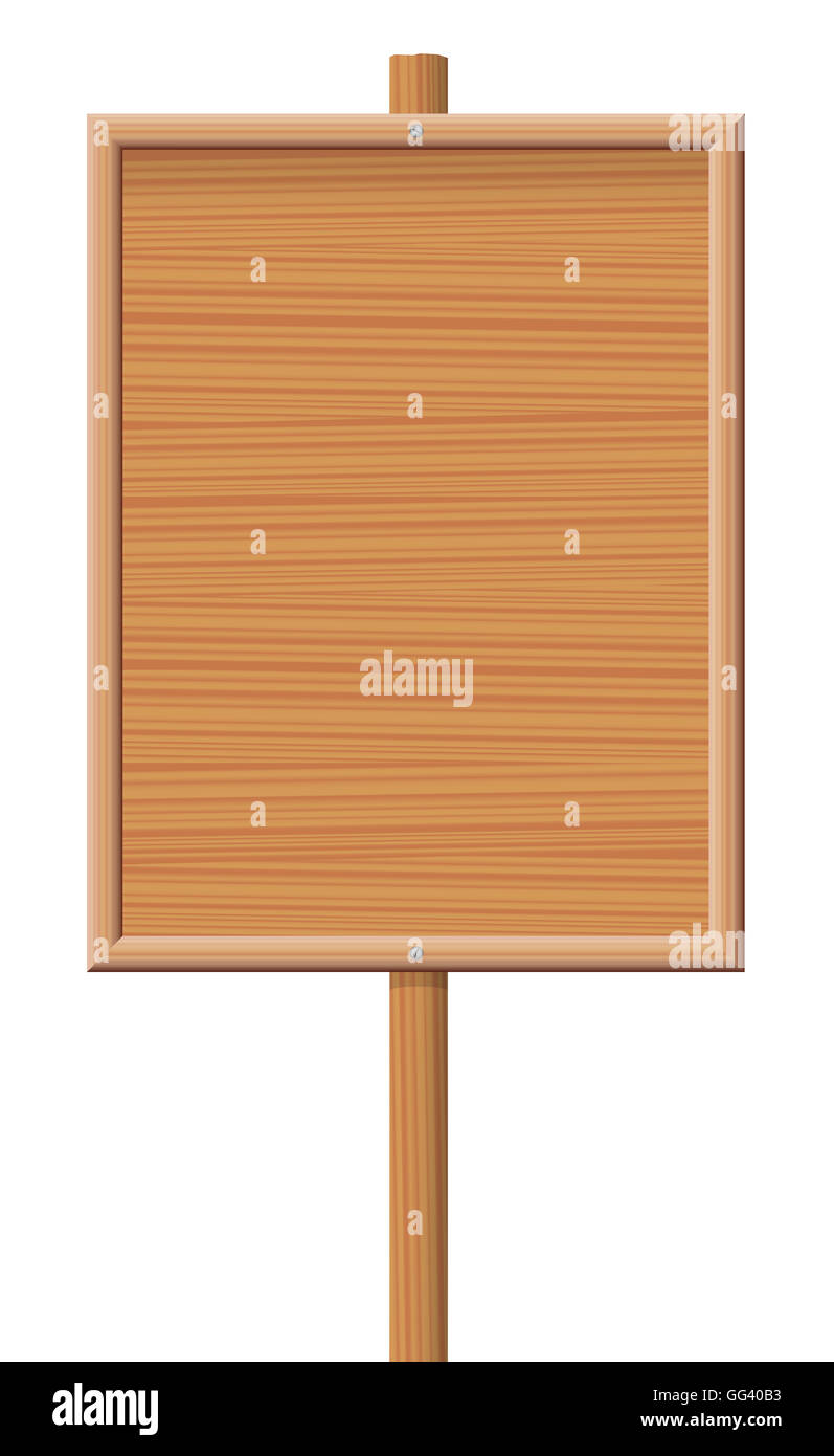 Information board - wooden texture and unlabeled. Stock Photo