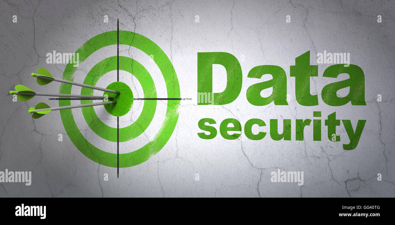 Safety concept: target and Data Security on wall background Stock Photo ...