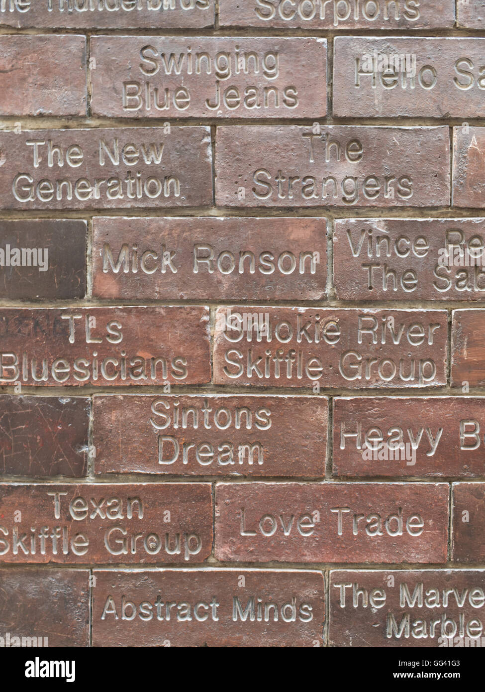 Bands played at the Cavern Mathew Street Liverpool Lancashire Stock Photo