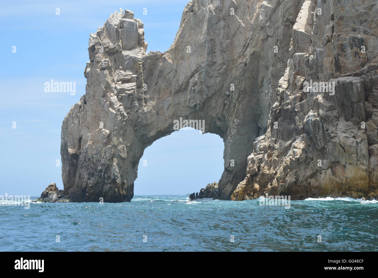 The ever so famous Cabo Arch located where the Atlantic and Pacific meet. Stock Photo