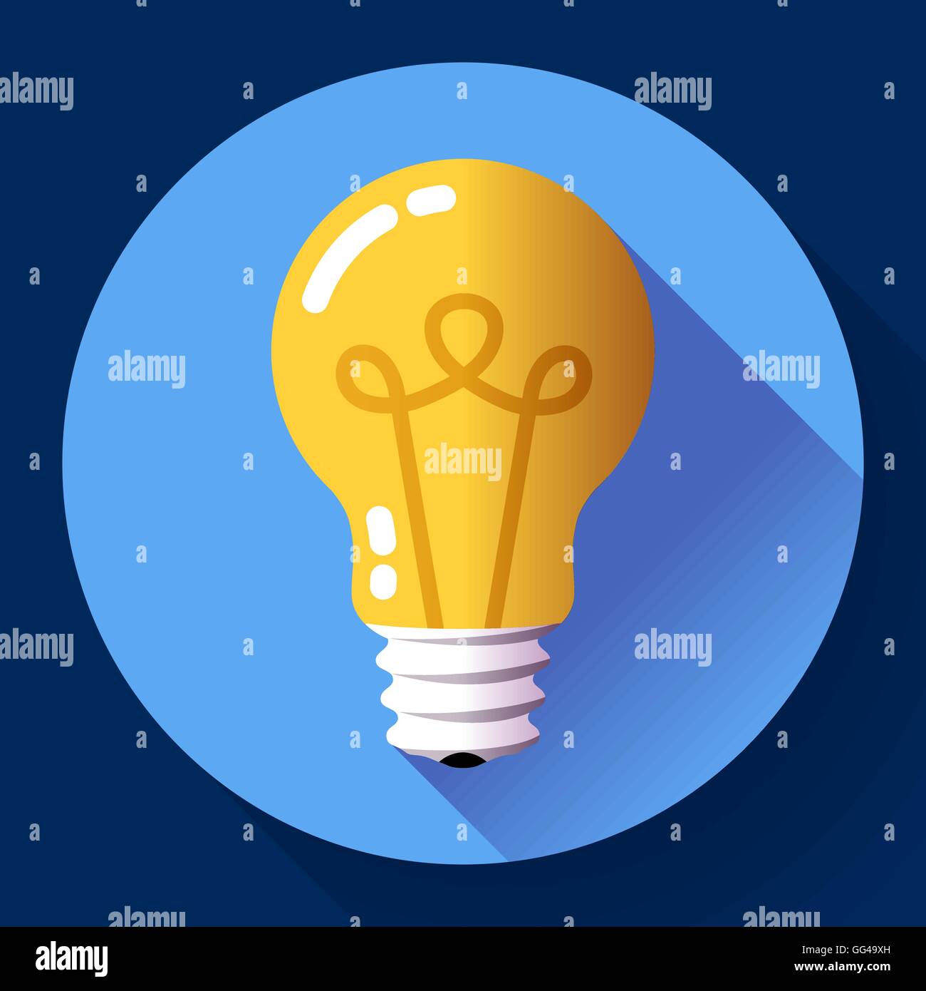 Creative idea in light bulb shape as inspiration concept. Flat icon ...