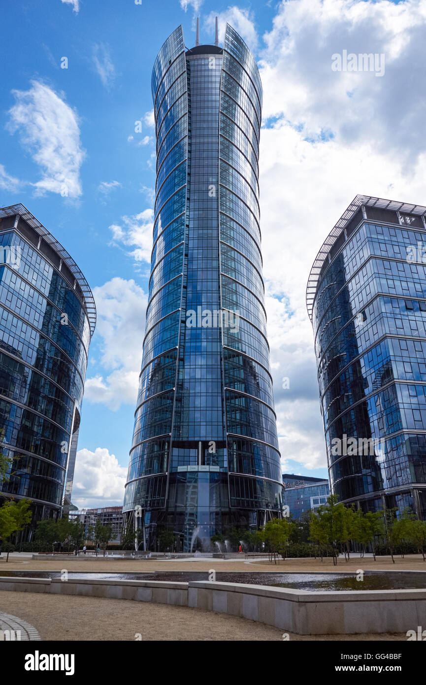The Warsaw Spire office buildings in Warsaw, Poland Stock Photo
