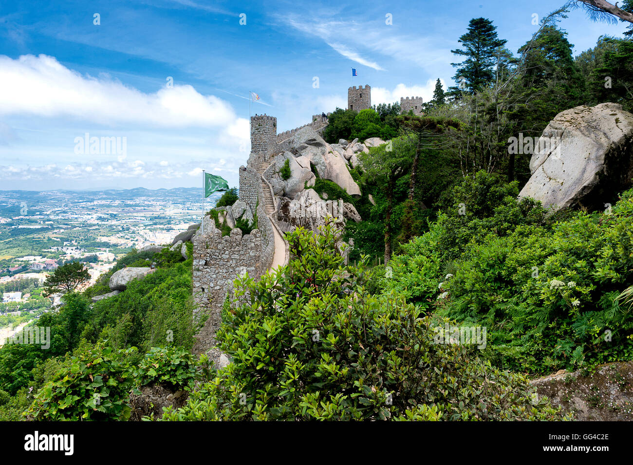Castle of the Moors, Sintra, Portugal Stock Photo