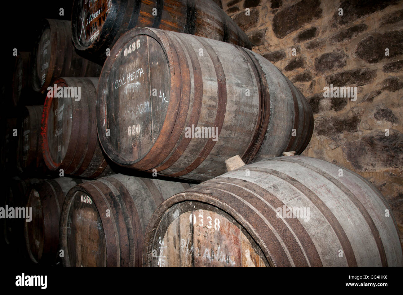 Port Wine Barrels Porto Portugal Stock Photo Alamy
