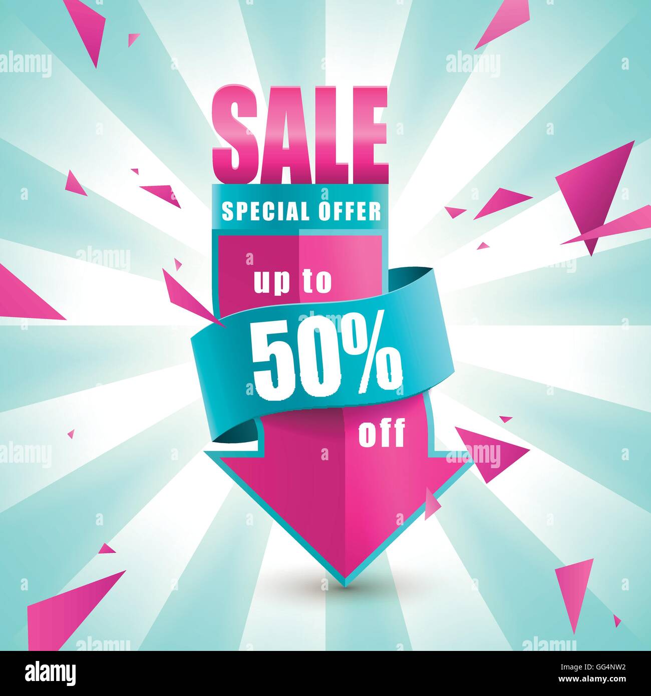 cheerful-bargain-sale-poster-design-with-discount-label-stock-vector