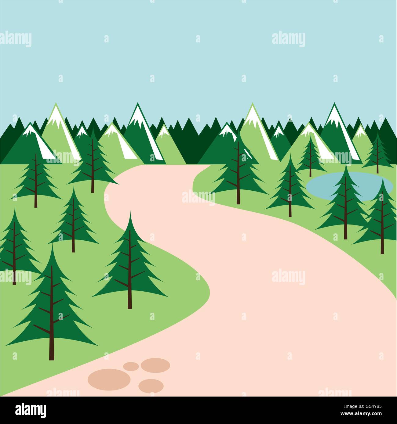 pine trees landscape icon Stock Vector Image & Art - Alamy