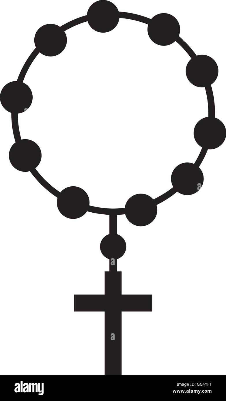 rosary beads religion icon Stock Vector Image & Art Alamy