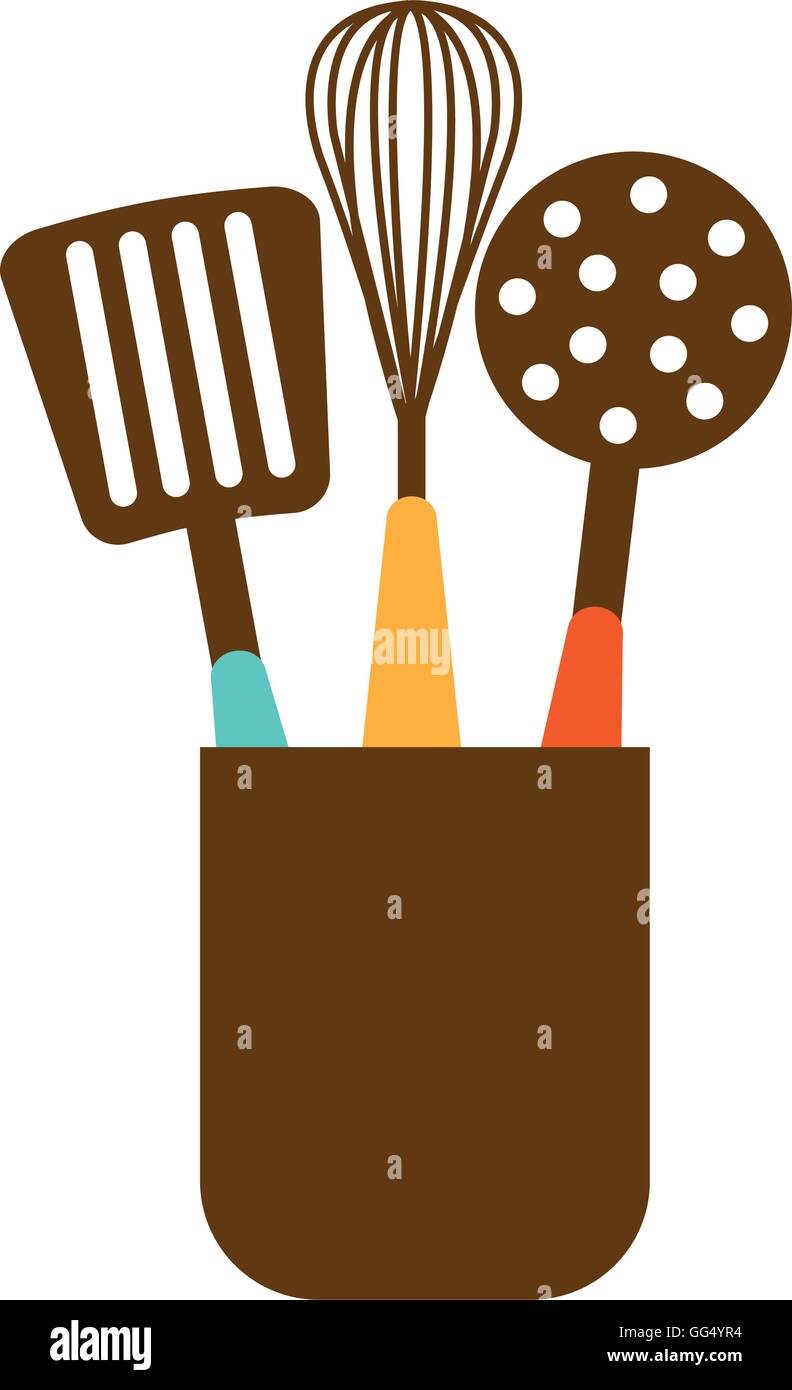 kitchen set cutlery tools icon Stock Vector Image & Art - Alamy