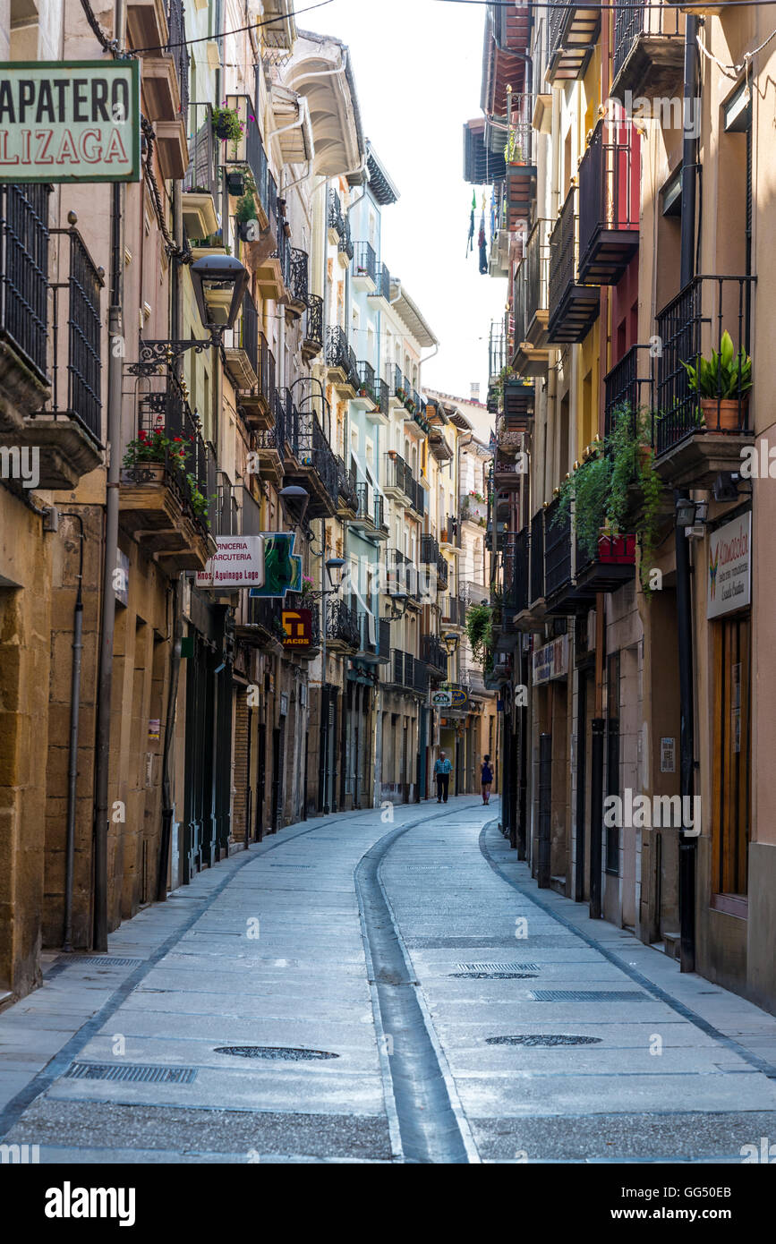 Atmospheric Medieval Street Calle Mayor Estella Navarre Region atmospheric-medieval-street-calle-mayor-estella-navarre-region