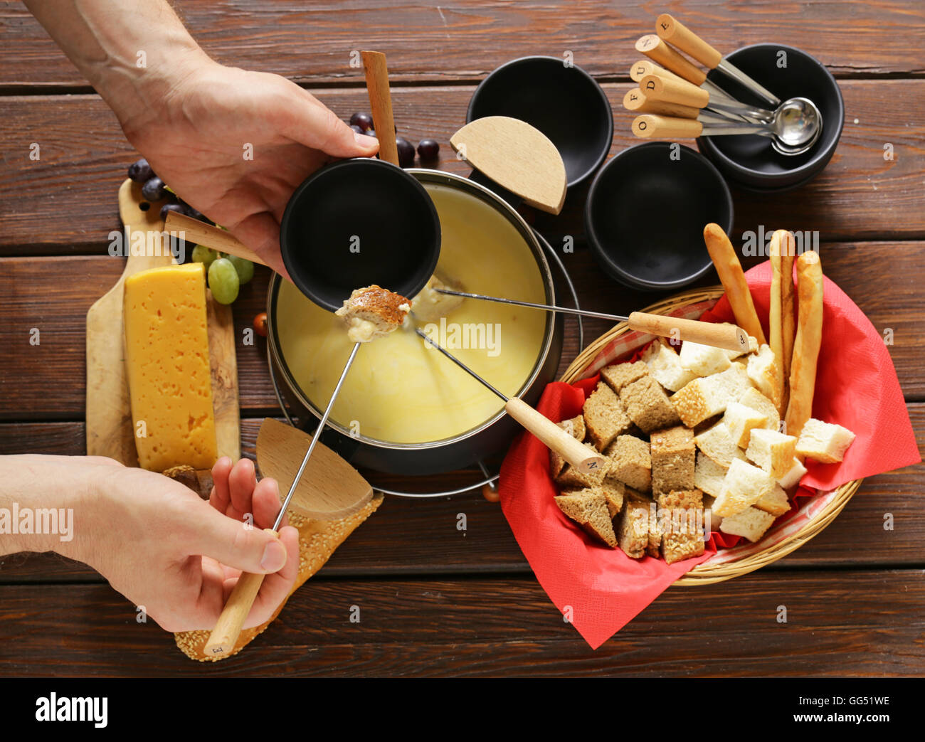 Fondue table set hires stock photography and images Alamy