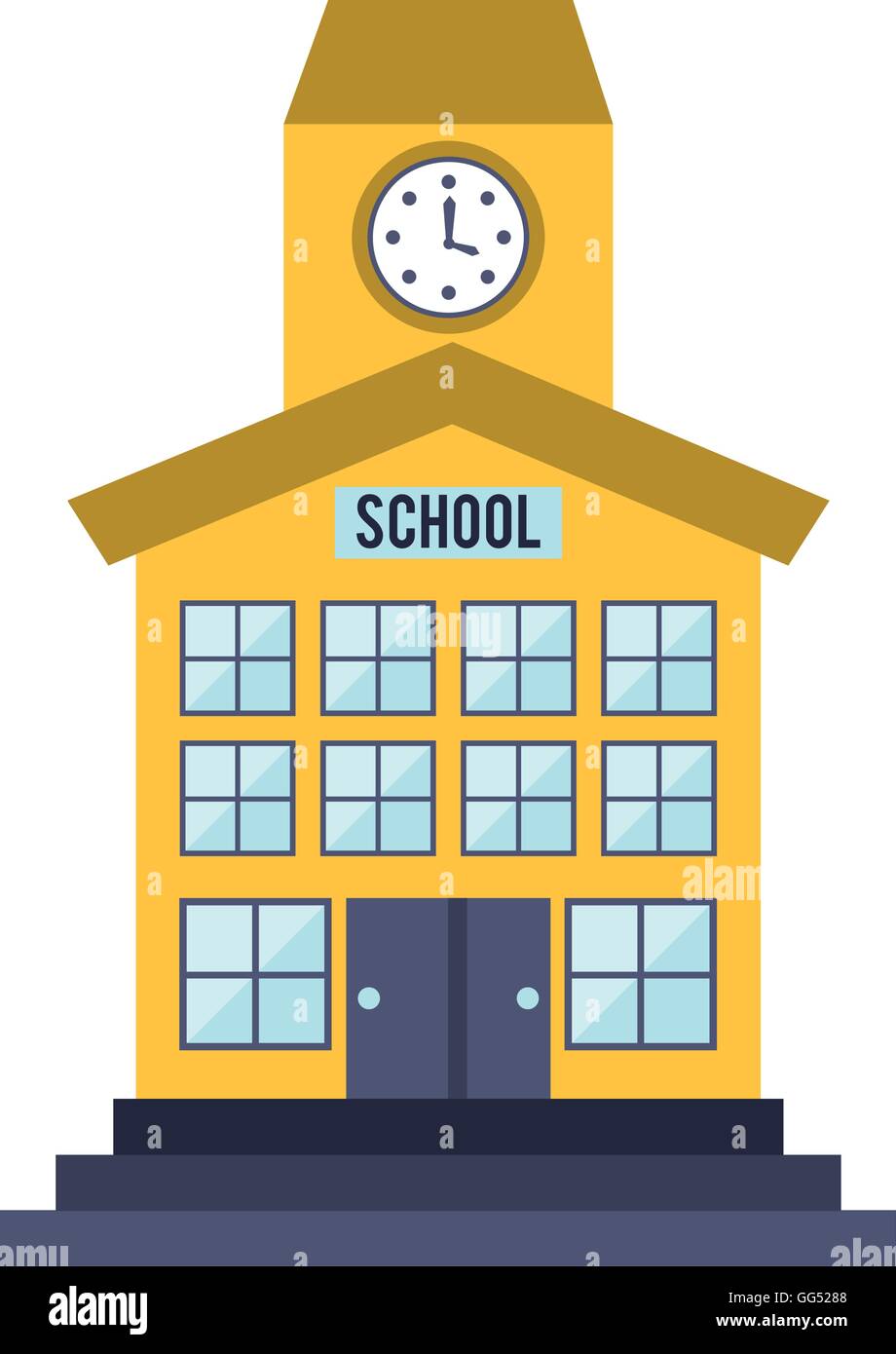 school building isolated icon Stock Vector Image & Art - Alamy