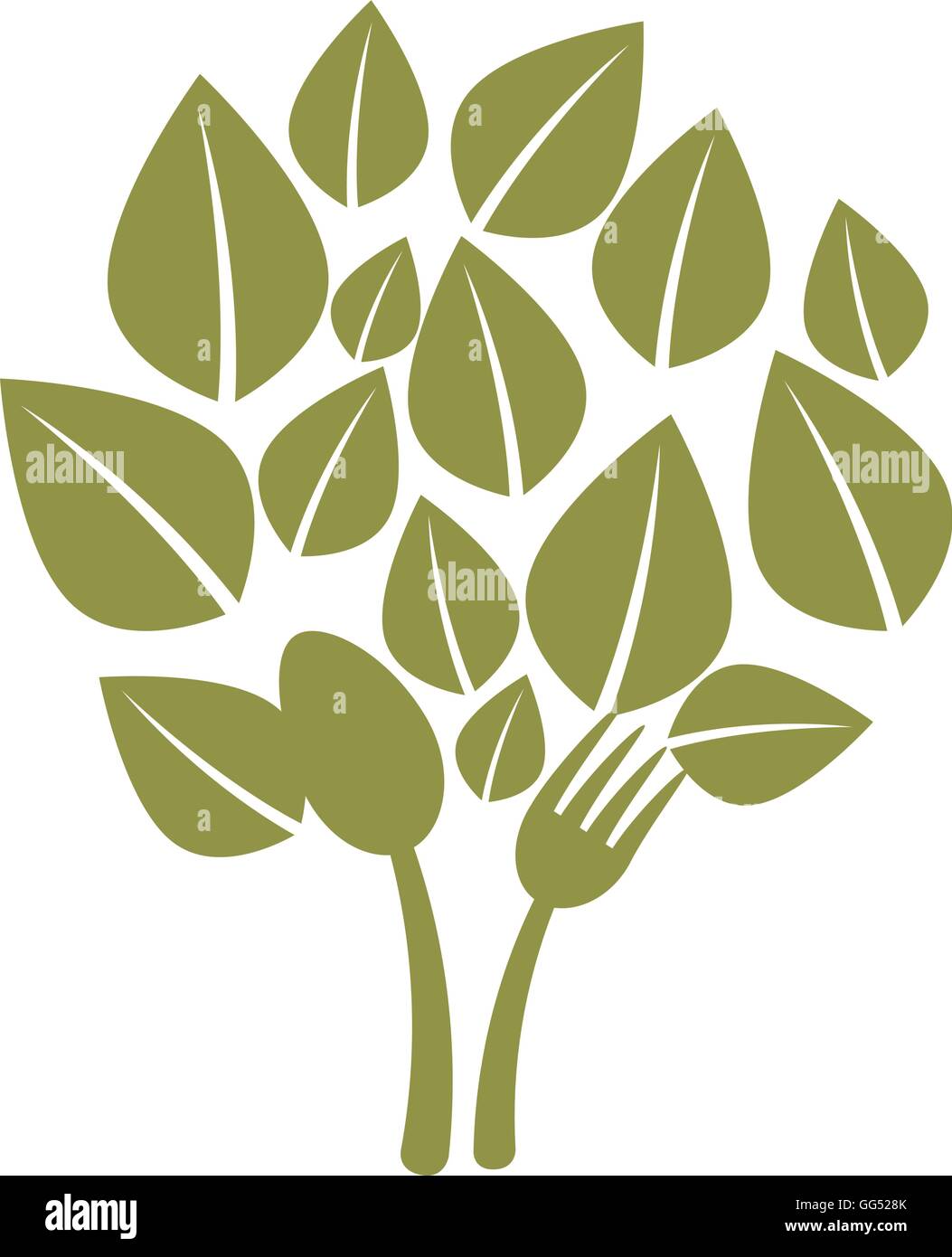 leafs healthy food menu icon Stock Vector Image & Art - Alamy