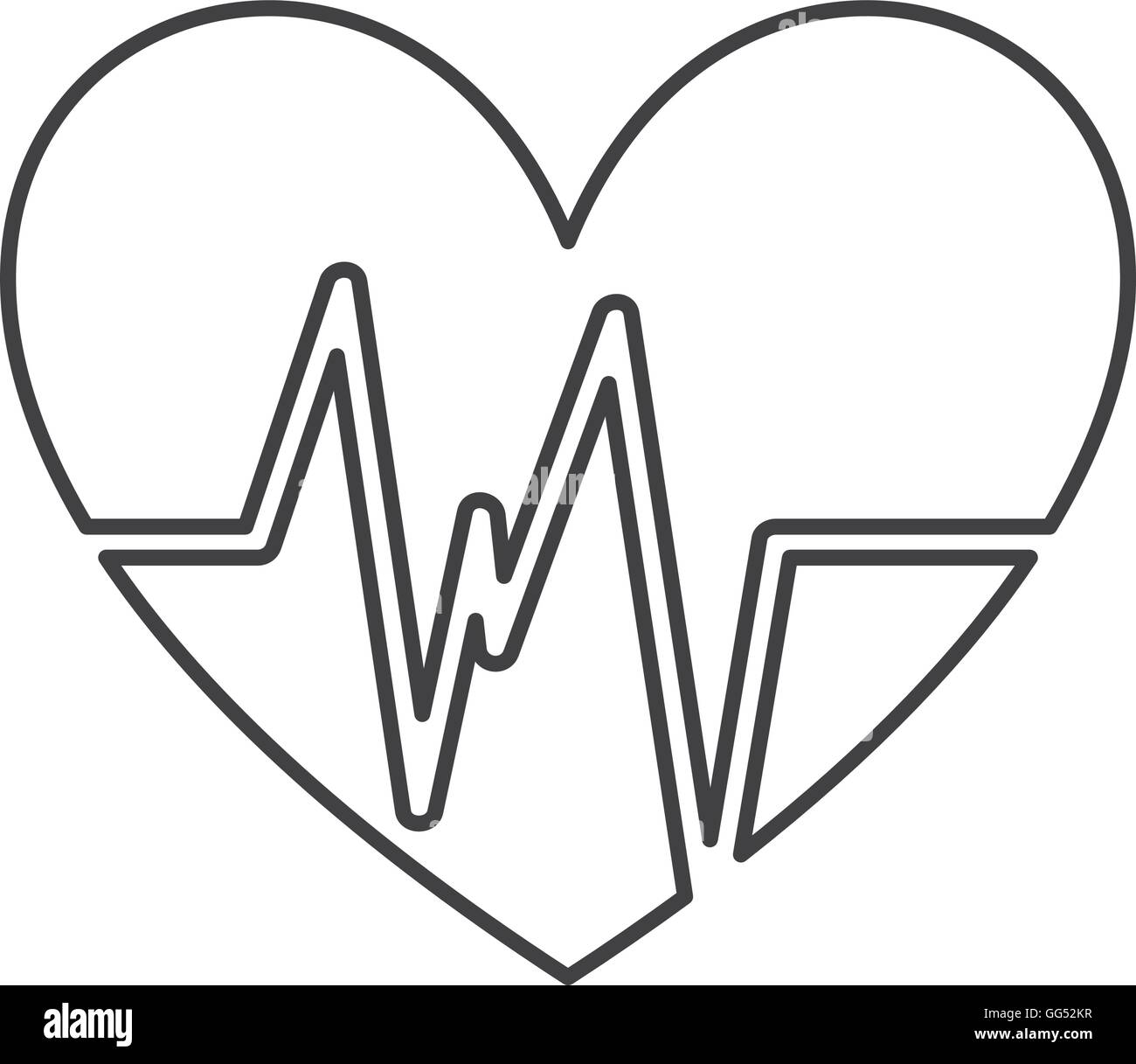 heart cardio pulse icon Stock Vector Image & Art - Alamy