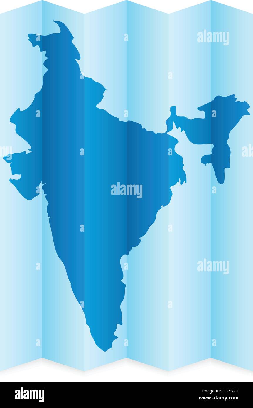India map on a white background. Vector illustration. Stock Vector